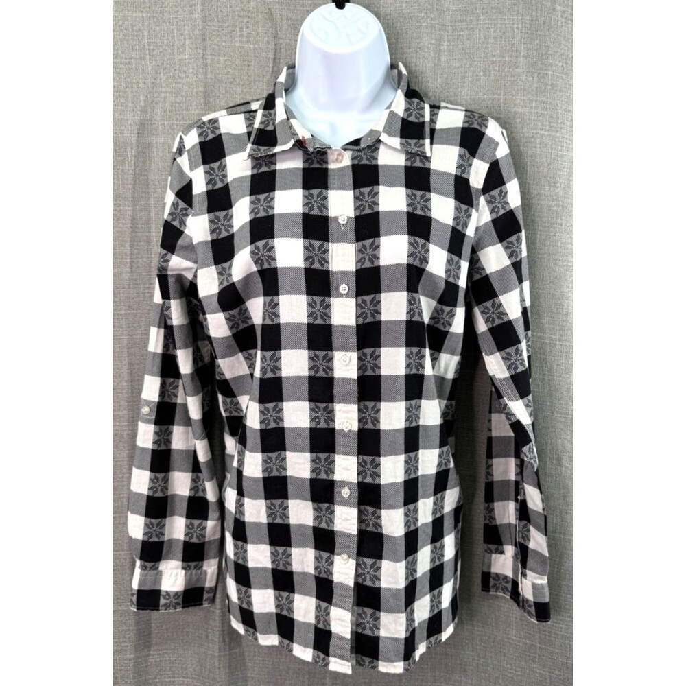 Talbot's Long Sleeve Check Pattern Button Down Bl… - image 2